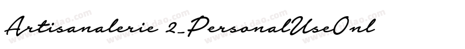 Artisanalerie 2_PersonalUseOnly字体转换